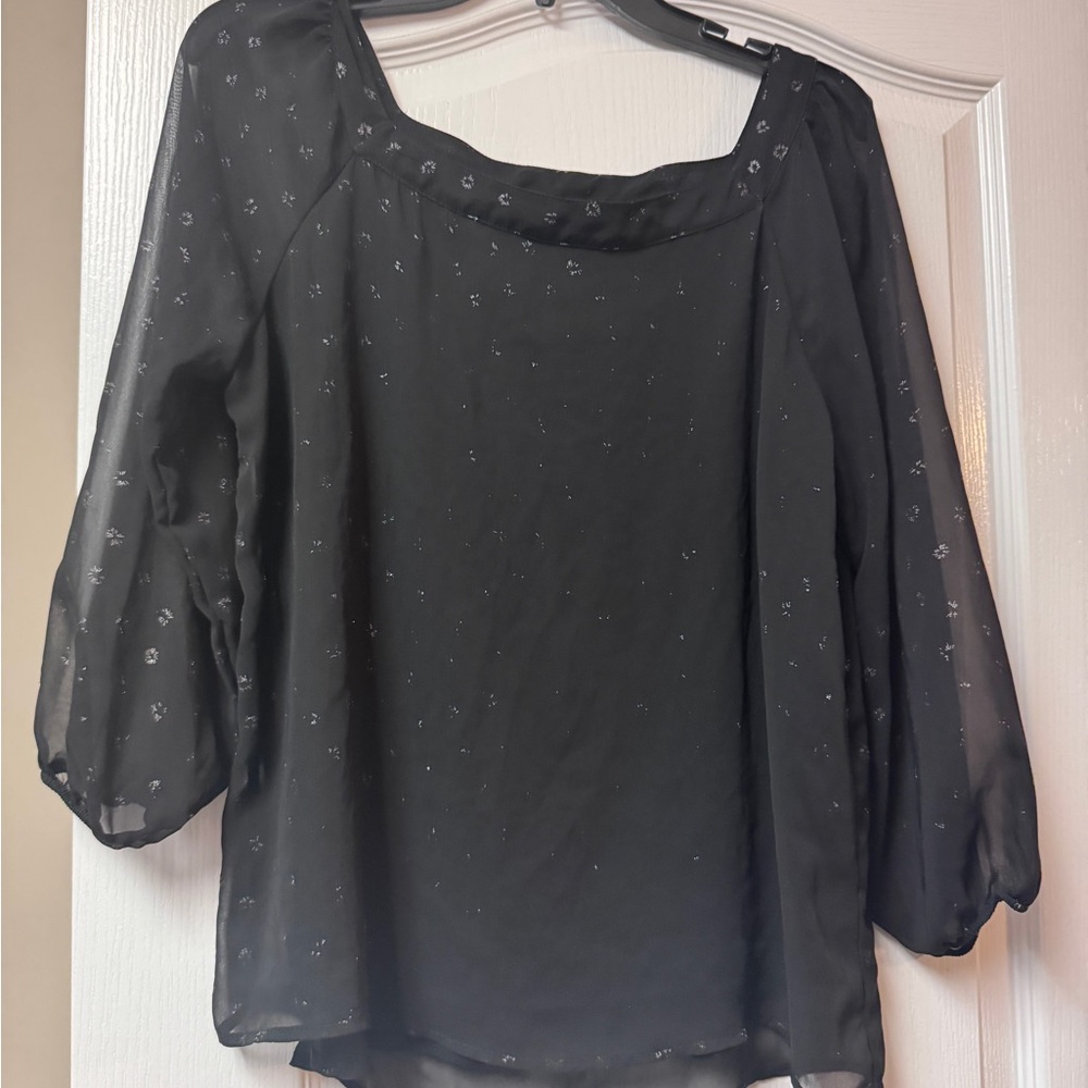 Papermoon Black Sheer Blouse